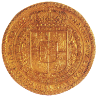 Herb Zygmunta III Wazy na monecie 100-dukatowej (1621)